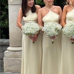 Jenny Yoo Buttercup Yellow Halter Dress